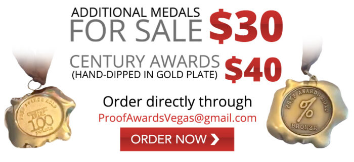 Additional medals for sale $30 - Century Awards hand dripped in gold plate $40 - order directly through proofawardsvegas@gmail.com