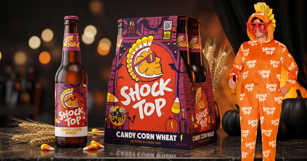 Spirit Halloween Partners with Tilray’s Shock Top on Candy Corn Beer, Costume